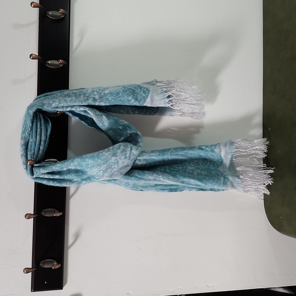 Isa & Stef Robin's Egg Blue & White Scarf